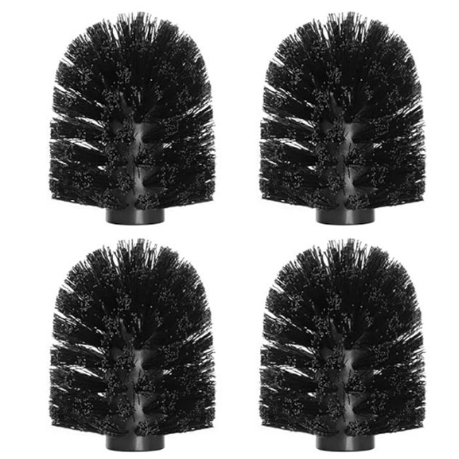 4PCS Toilet Brushes with Stainless Steel Handle Standing Stainless Steel Toilet Brushes for Bathroom Toilet-Ergonomic