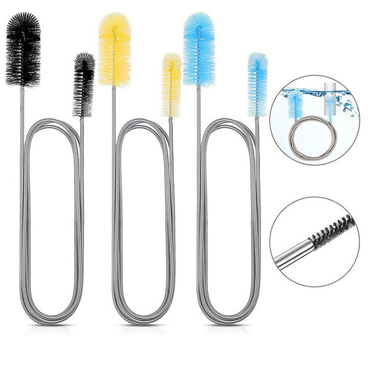 Plastic Cleaning Brush Flexible Drain Brush Nylon Cleaner Double Ended Elastic Hose Pipe Cleaner