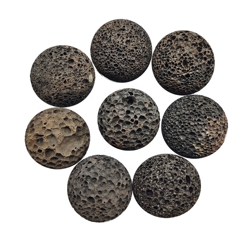 Wholesale Natural Black Volcanic Pumice Stones For Garden Porous Rock Nature Aquarium Goods Red Lava Stone Aromatherapy Balls