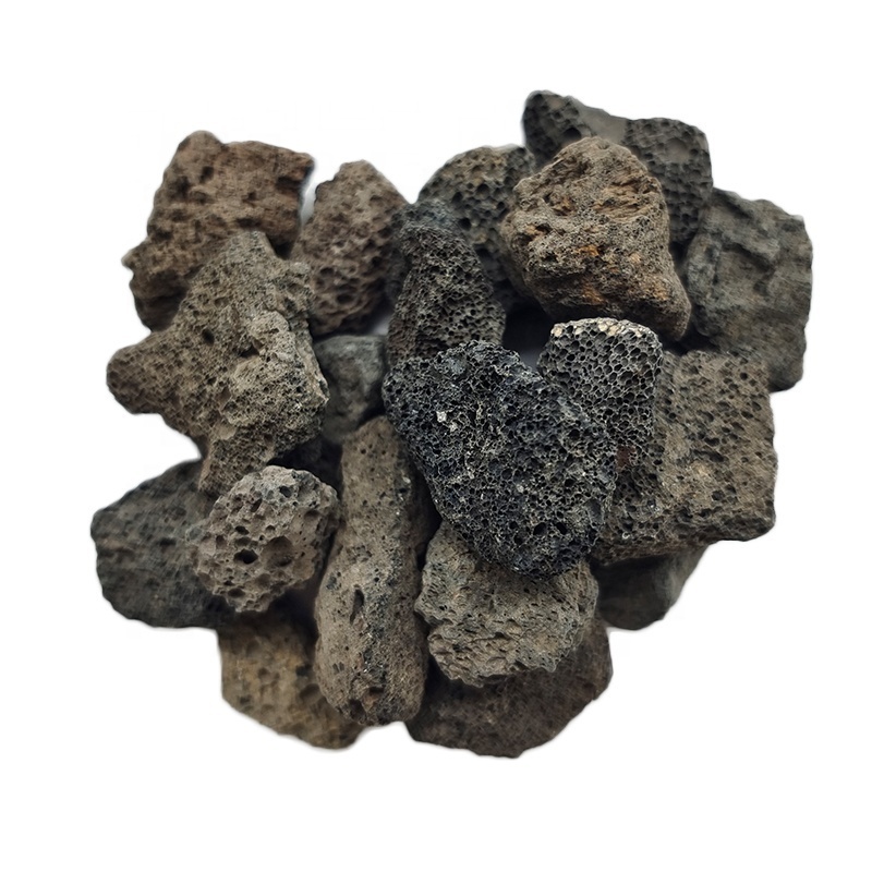 Wholesale Natural Black Volcanic Pumice Stones For Garden Porous Rock Nature Aquarium Goods Red Lava Stone Aromatherapy Balls