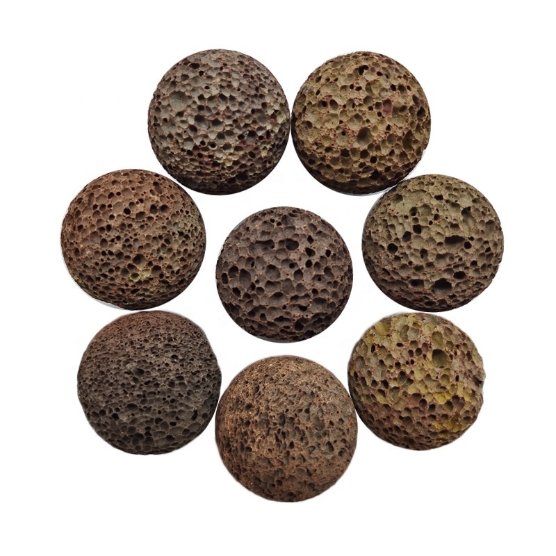 Wholesale Natural Black Volcanic Pumice Stones For Garden Porous Rock Nature Aquarium Goods Red Lava Stone Aromatherapy Balls