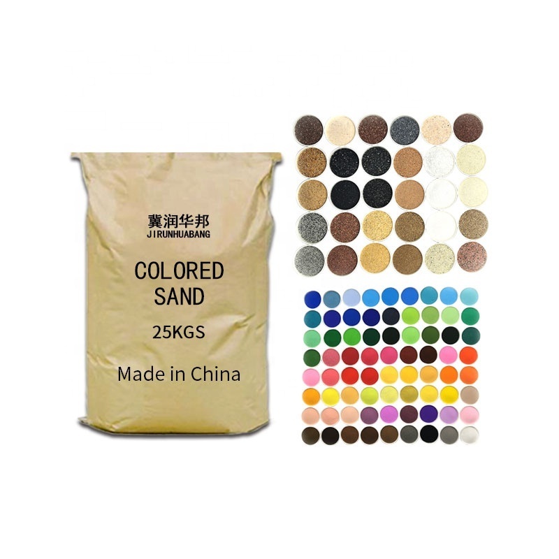 Colored sand silica sand 20-40mesh 40-80mesh 80-120mesh for PC brick real stone paint Epoxy floor industrial