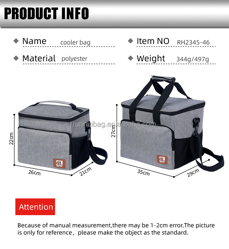 Ready stock insulated camping disposable cooler bag reusable thermal food picnic lunch bag with adjustable shoulder strap BestSuppliers