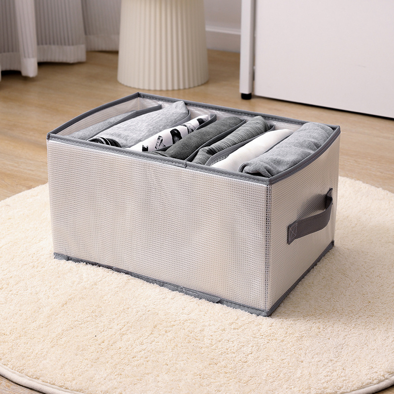 Multi-function Storage Bins PVC Material Boxes for Storage Clothing Storage Box Large 7 Grids Clothing Organizer