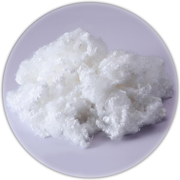 Wholesale GRS 15D51mmY Silicon Conjugated Siliconized Polyester Hollow Fiber With Silicone