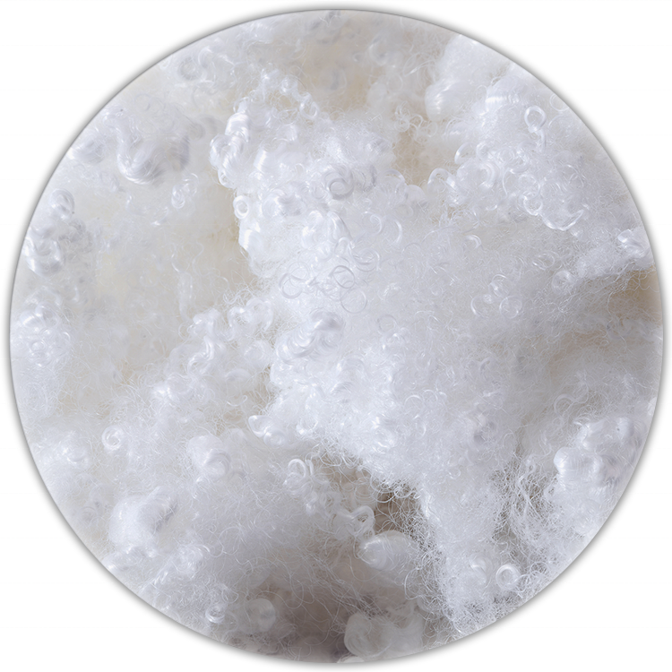 Wholesale GRS 15D51mmY Silicon Conjugated Siliconized Polyester Hollow Fiber With Silicone