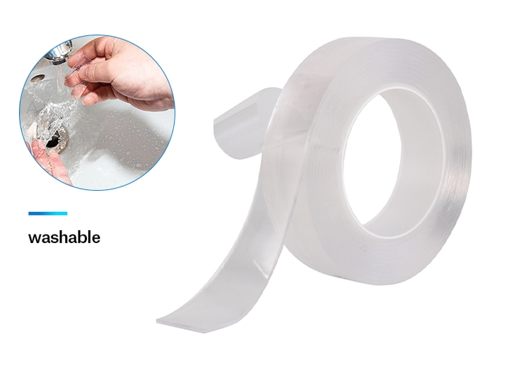 Factory direct sales Sticker Removable Adhesive Double-Sided Tape Nano Transparent Washable Glue