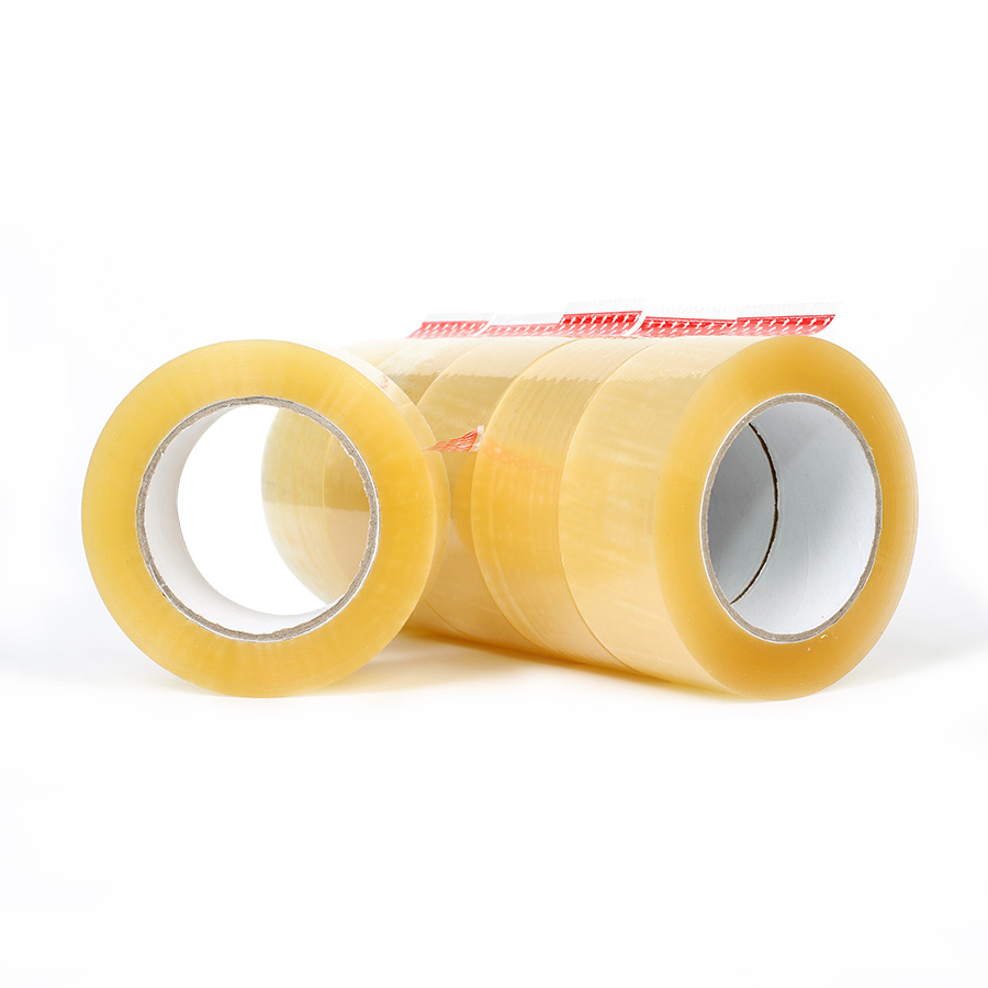 Super Transparent Golden BOPP Packing Tape Low Price Adhesive Paper & Film for Machine Use with Logo Feature