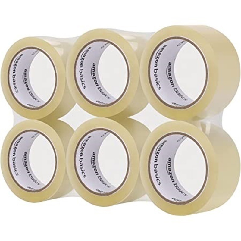 2023 white brown bopp low noisy box packagking cartoon waterproof self adhesive tape 48mm 100mm