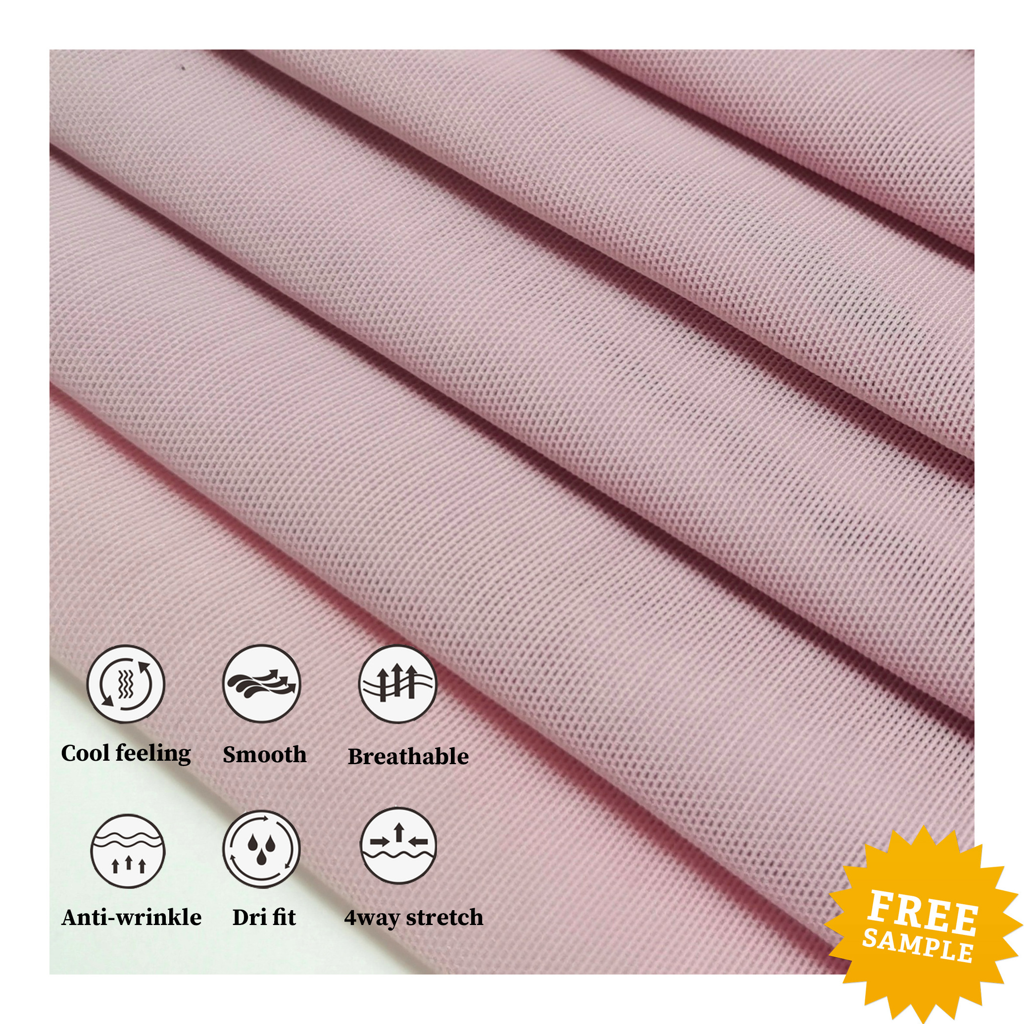 2022 Hot-sale Runlam knitting Plain custom power mesh elastic tulle Nylon spandex fabric for shape wear lingerie fabric