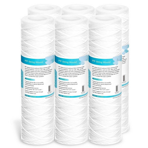 Membrane Solutions 10 Micron 10"x2.5" String Wound Whole House Water Filter Replacement Cartridge