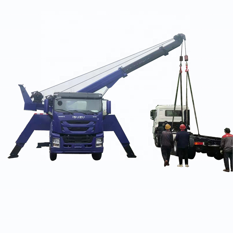 ISUZU  50-ton trailer-crane separation wrecker with rotary crane