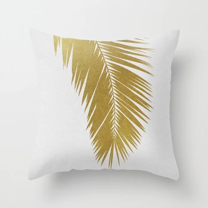 Wholesale Cushion Cover Throw Pillow Case Cushion Cover Gold Leaves 18 x 18 inch 45 x 45 cm for Couch Bedroom Car