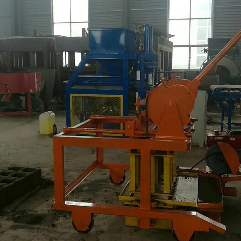 LONTA QM4-45 semi automatic egg laying interlock hollow paving cement concrete brick block making machine brick maker