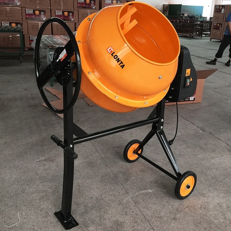 LONTA tilting drum electric concrete mixer machine 200 l Mobile 200L mini Cement Hand Mixer drum motor Concrete+Mixers price