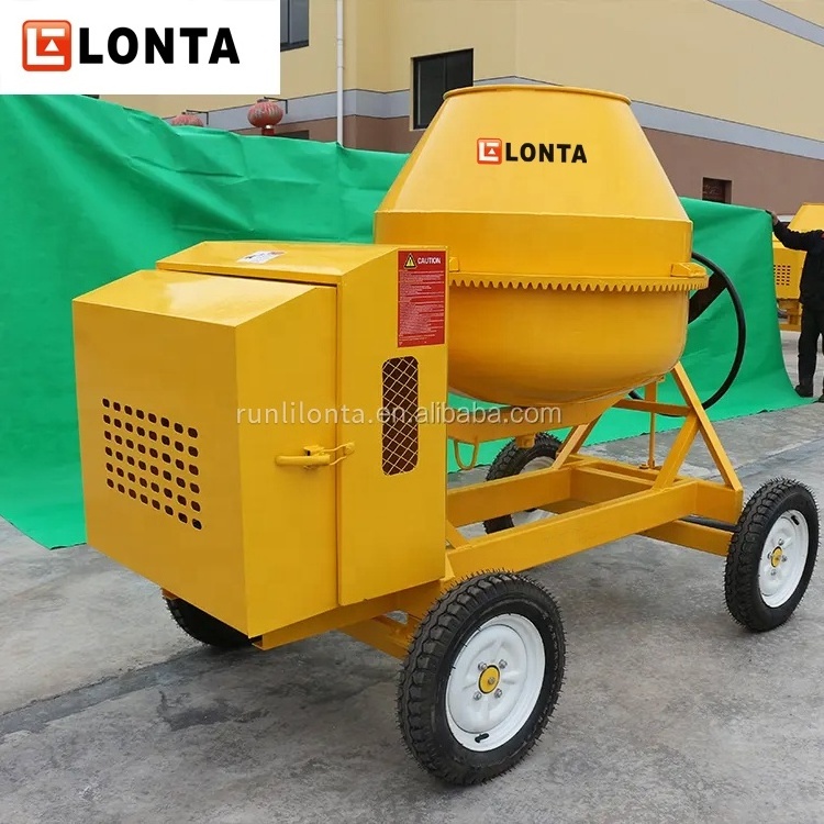 LONTA JH500S-S 500L 2 Bags Electric Gasoline Diesel Engine Cement Concrete Mixer 500L Betonniere Mezclador De Hormigon