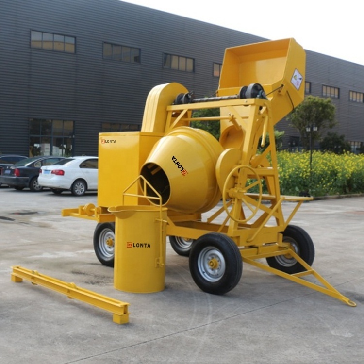 LONTA JH510 510L Lifting A2-510 Diesel Engine Concrete Cement Mixer Machine With Hydraulic Self Loader Betonniere 500L