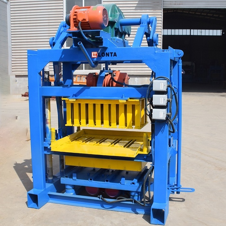 LONTA QTJ4-40 Vibrator Interlock Hollow Paver Mould Cinder Cement Concrete Brick Block Making Machine de fabrication de brique