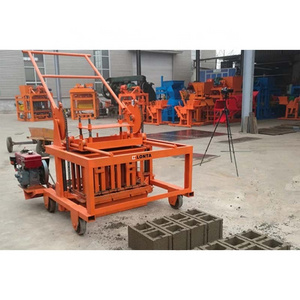 LONTA QM4-45 semi automatic egg laying interlock hollow paving cement concrete brick block making machine brick maker