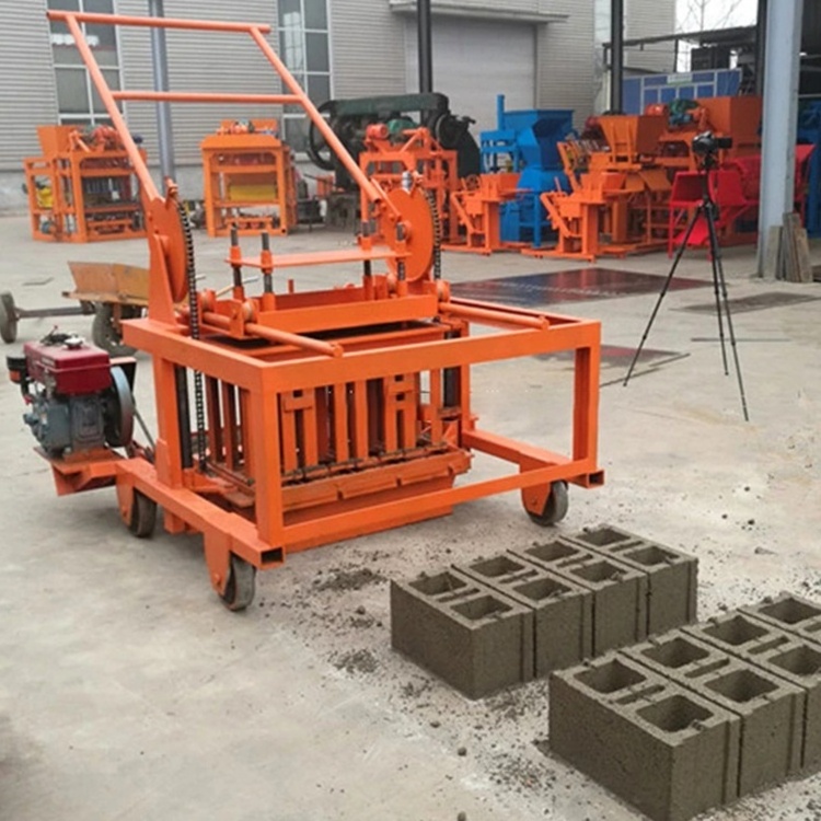 LONTA QM4-45 semi automatic egg laying interlock hollow paving cement concrete brick block making machine brick maker