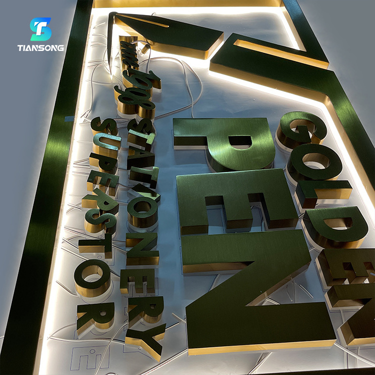 Customized Led Signage 3D Acrylic Letter Led Light Logo Illuminated Letter Backlit Sign For Shop