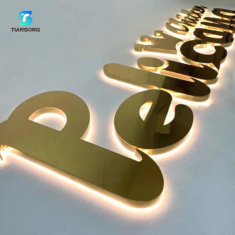 Customized Led Signage 3D Acrylic Letter Led Light Logo Illuminated Letter Backlit Sign For Shop