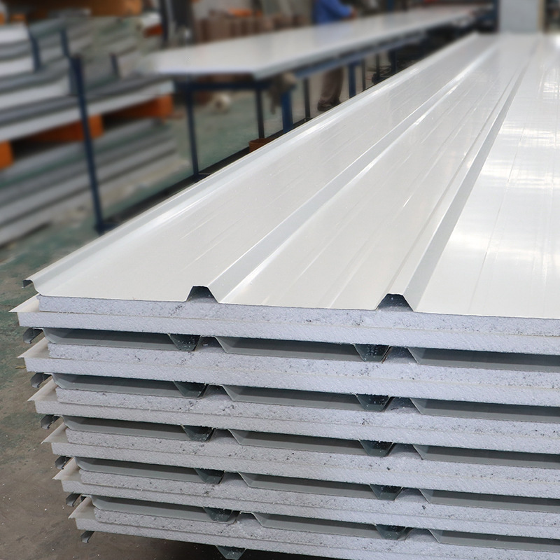 Corrugated EPS Styrofoam polystyrene Foam Steel Metal 50mm 75mm 100mm 150mm 200mm Ceiling  Roof Roofing Sandwich Panels Board