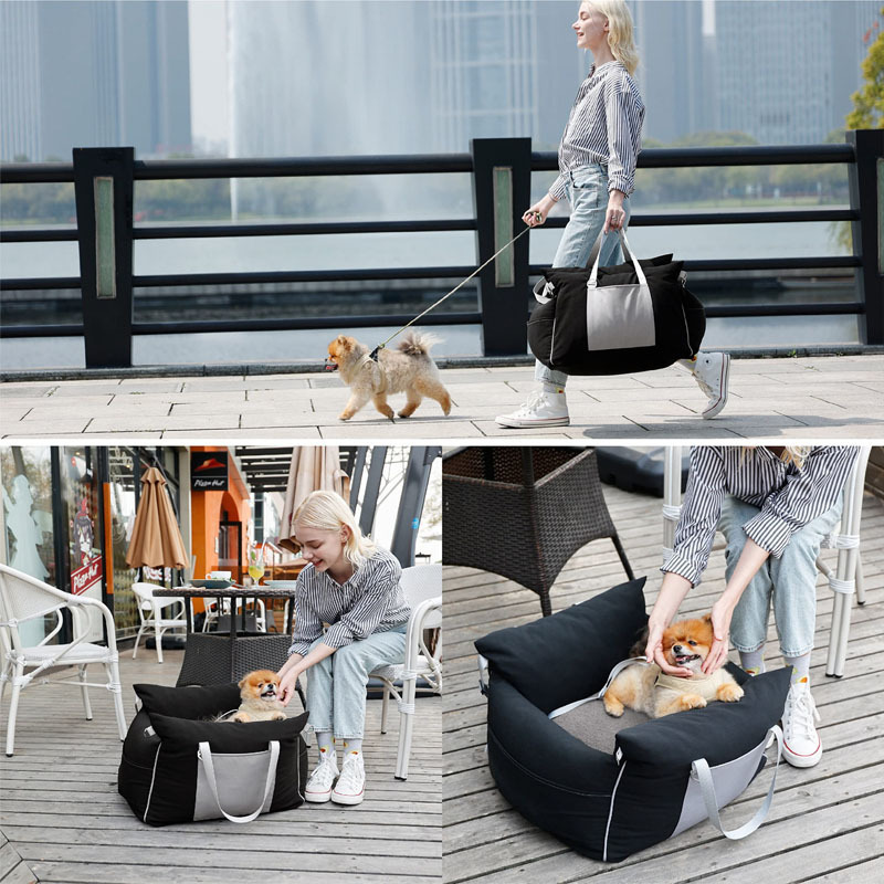 small dog car seat car waterproof dog booster seat pet car travel portable bed