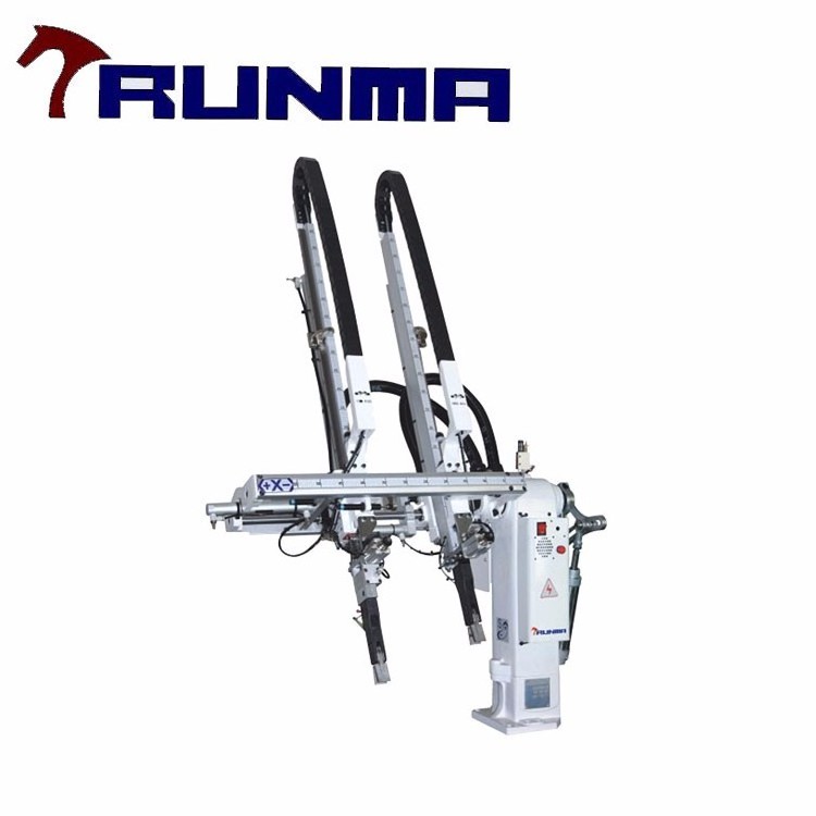 pneumatic telescopic mechanical xyz pick and place robot arm for plastic injection machine