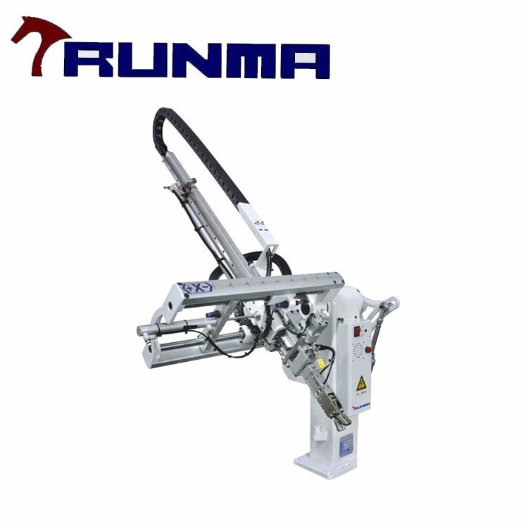 pneumatic telescopic mechanical xyz pick and place robot arm for plastic injection machine