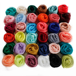 Solid color Silk Scarves plain Ladies Spring Polyester Scarf 70*70cm hand kerchief accessories stylish