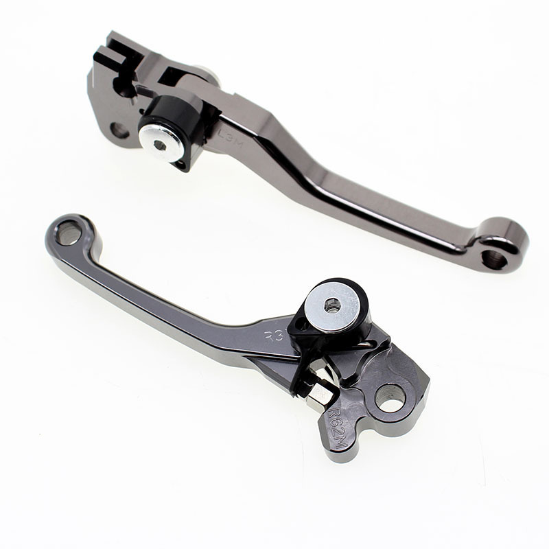 Anodized treatment billet aluminum cnc racing brake clutch levers for HUSQVARNA pivot dirt bike best selling in ebay