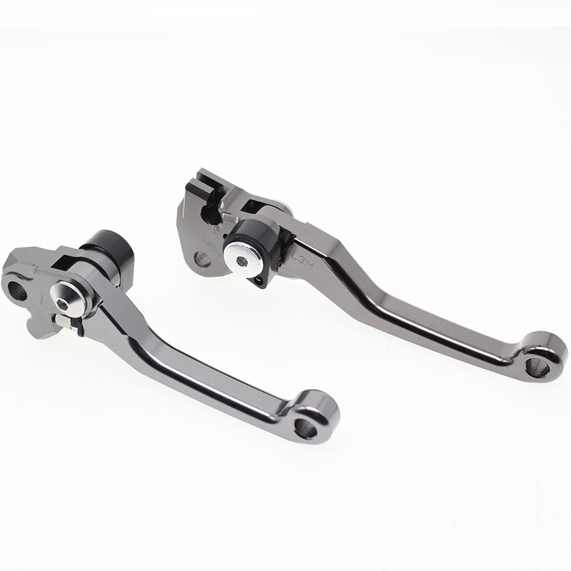 Anodized treatment billet aluminum cnc racing brake clutch levers for HUSQVARNA pivot dirt bike best selling in ebay