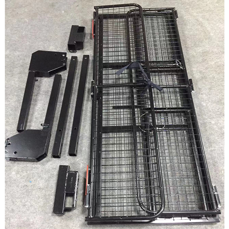 Factory directly sell hitch mount car rear luggage racks deluxe cargo basket trailer