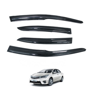 custom in channel roof back vent shade wind deflector sun rain guard car side rear window visor for Toyota