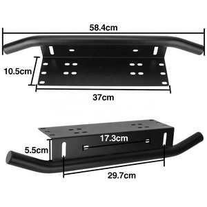 Wholesale Universal Bull Bar Front Bumper Aluminum Frameless Car License Plate Holder for Tesla Model Y