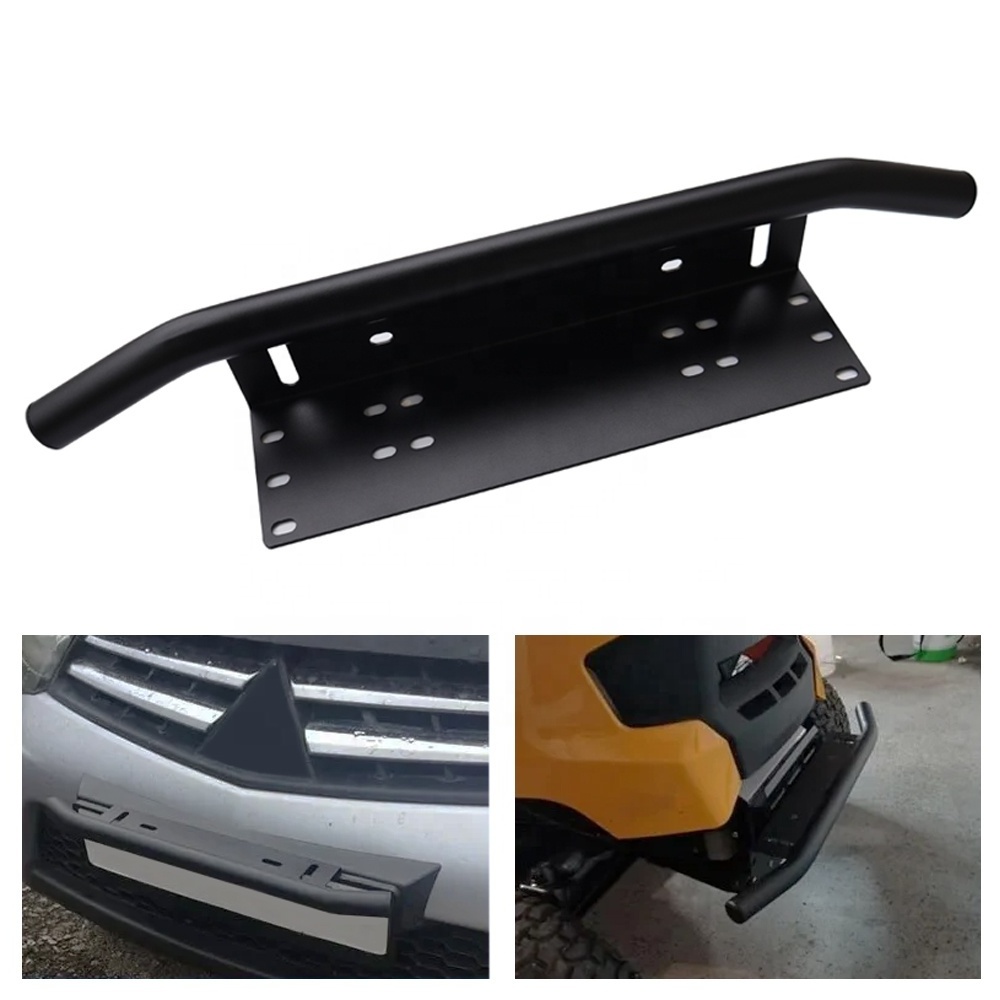 Wholesale Universal Bull Bar Front Bumper Aluminum Frameless Car License Plate Holder for Tesla Model Y