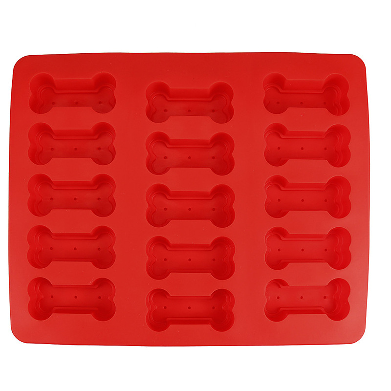 Silicone heat-resistant dog bone cake  biscuit mold baking mold dog footprint paw chocolate candy biscuit cake diy mold