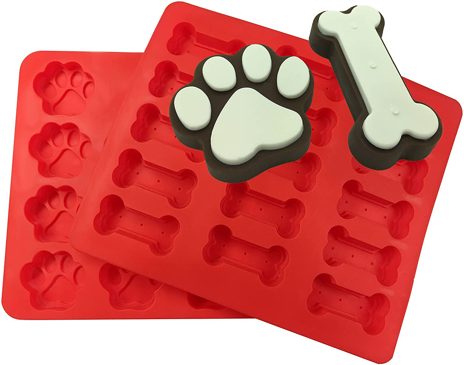 Silicone heat-resistant dog bone cake  biscuit mold baking mold dog footprint paw chocolate candy biscuit cake diy mold