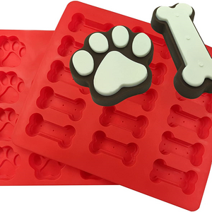 Silicone heat-resistant dog bone cake  biscuit mold baking mold dog footprint paw chocolate candy biscuit cake diy mold