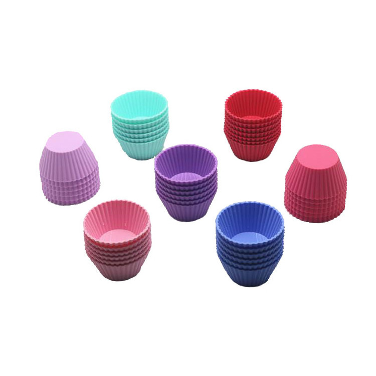 Food Grade Silicone Milti-Color baking cake mold  Muffin Cupcake Mould