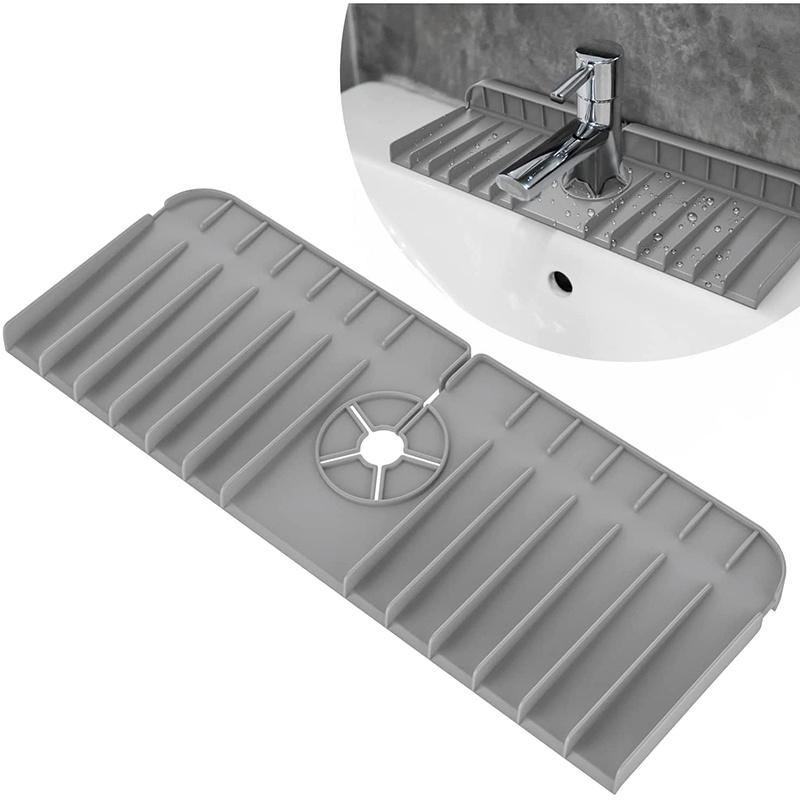 Splash Catcher Sink Splash Guard Silicone Faucet Water Catcher Mat Drain Mat Mats & Pads Food Grade Silicone,silicone Square