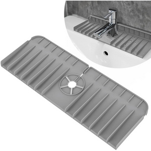 Splash Catcher Sink Splash Guard Silicone Faucet Water Catcher Mat Drain Mat Mats & Pads Food Grade Silicone,silicone Square