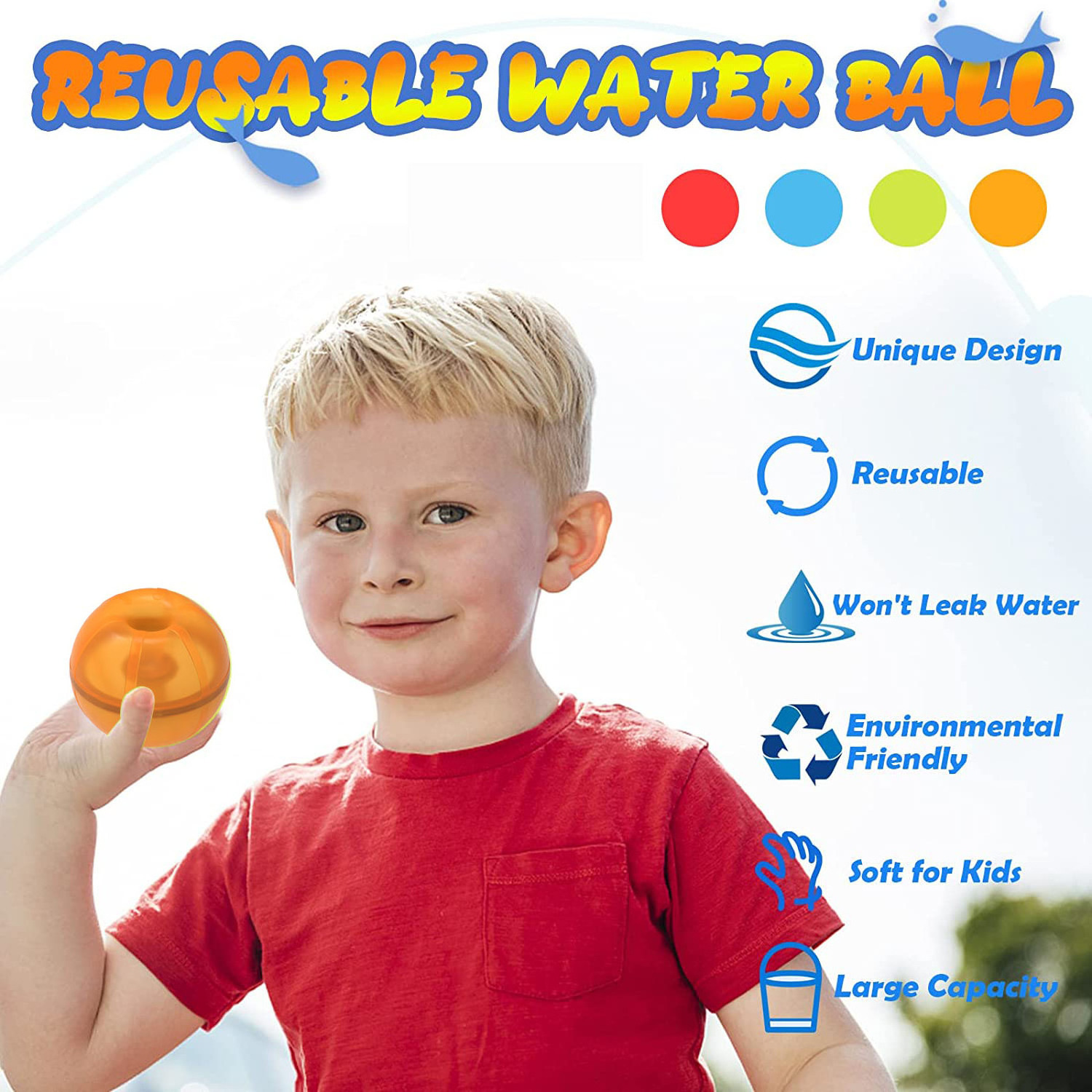 Hot sale reusable water bomb balloons Summer pool toy fill self sealing silicone water balls