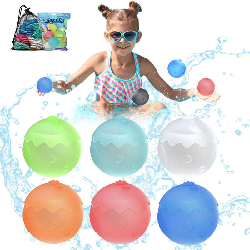 Silicone Reusable Refillable Self Sealing Filling Summer Outdoor Pool Beach Children Kids Toys Water Bombs Balloons Splash Balls