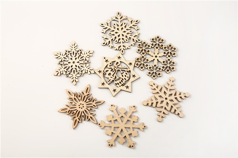 Custom Laser Cut Service Factory Basswood Plywood Art Designs Wholesale Laser Cut Wood Christmas Ornaments