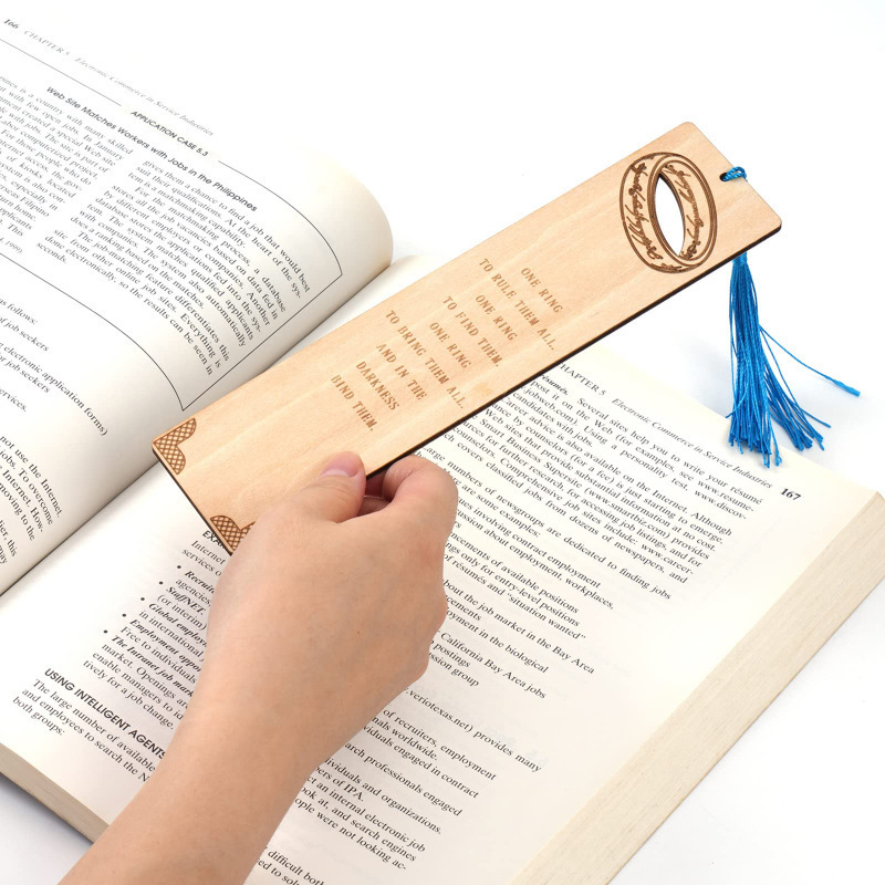 Custom Laser Engraving Bookmark Wooden Decorate Crafts Bookemark Diy Blank Bookmark