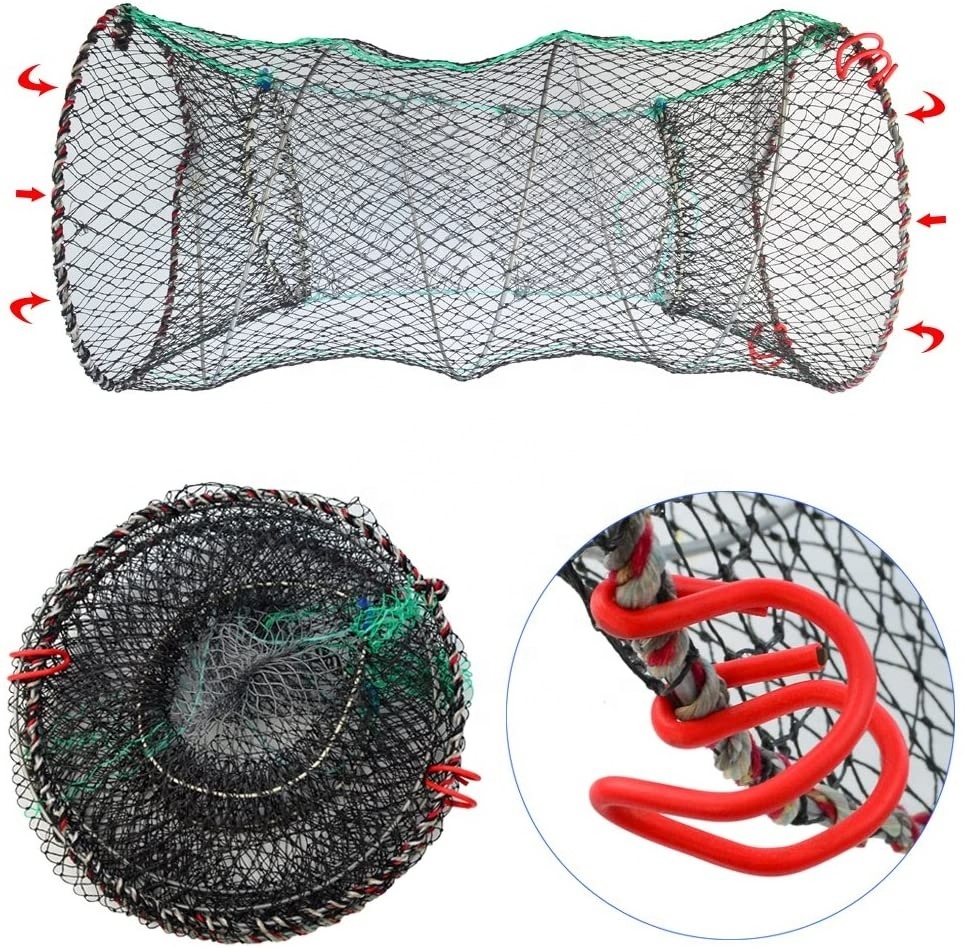 Good quality ,4MM Steel hdpe knotted Plastic Foldable Crab Pot Netting ,Lobster Traps