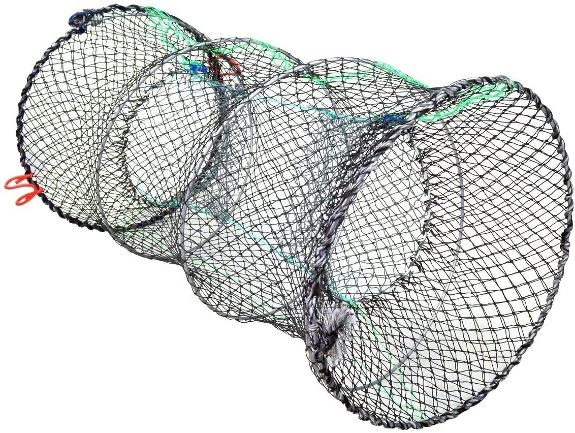 Good quality ,4MM Steel hdpe knotted Plastic Foldable Crab Pot Netting ,Lobster Traps