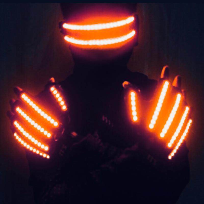 Bar LED laser gloves glasses costumes atmosphere interactive dance performance luminous gloves props